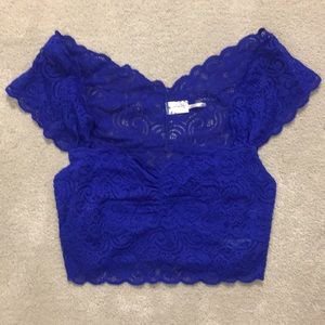 Free People intimately bralette cobalt blue XS